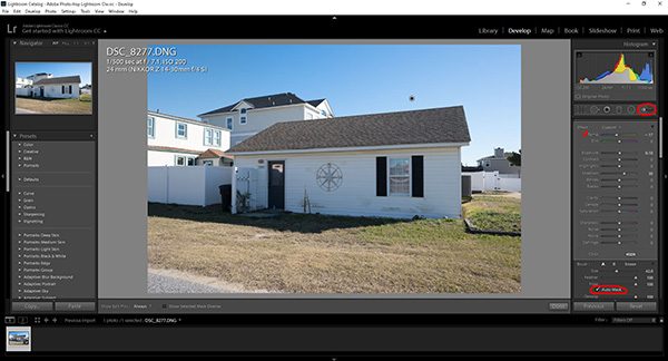 Replace sky in Lightroom