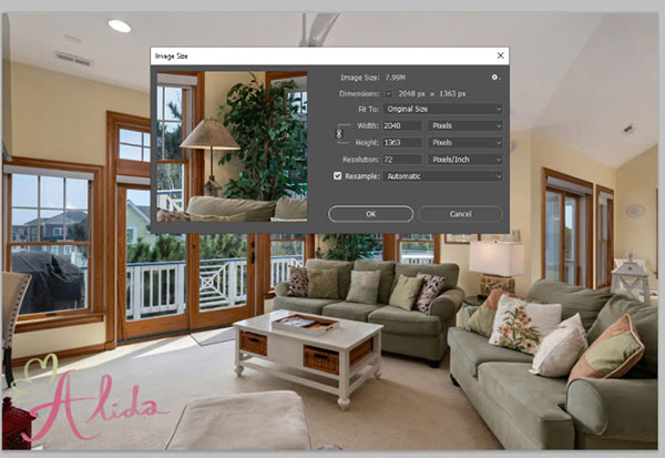 Resize images in Photoshop